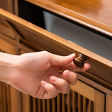 Traditional Rustic Rectangular Bamboo MDF Shoe Storage Cabinet – 2-Cabinet Entryway Organizer