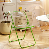 Modern Minimalist Rectangular PVC Iron Dining Chair Backrest Armless For Dining Room