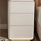 Modern Minimalist Rectangular Cat's Paw Leather Solid Wood Makeup Vanity with 5 Drawers for Bedroom