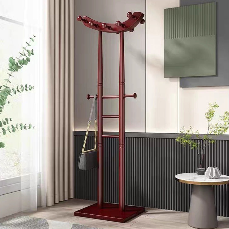 Modern Minimalist Boat-Shaped Solid Wood Hook Rack for Living Room