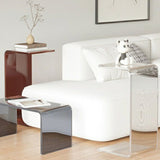 Sleek Modern Minimalist Rectangular Acrylic Side Table for Living Room