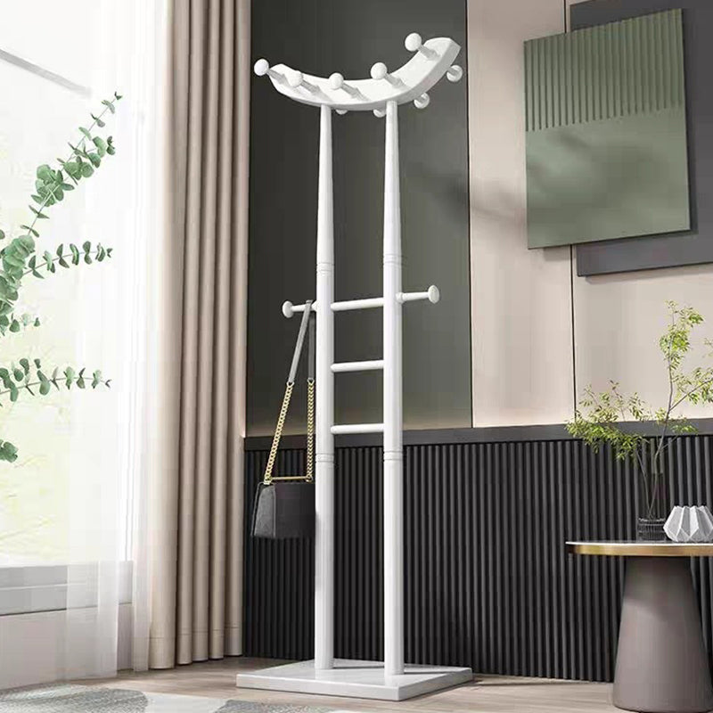 Modern Minimalist Boat-Shaped Solid Wood Hook Rack for Living Room