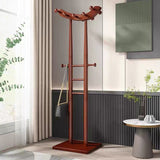 Modern Minimalist Boat-Shaped Solid Wood Hook Rack for Living Room