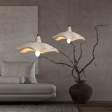 Japanese Vintage Flower-Shaped Cement Lampshade Island Light Chandelier - 1/2/3-Light