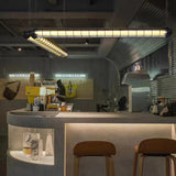 Contemporary Industrial Long-Hardware Acrylic Island Pendant Chandelier with 1/2 Light for Dining Room