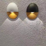 Sleek Modern Oval Aluminum Outdoor LED Wall Sconce Lamp – Waterproof