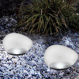 Solar Pebble LED Outdoor Landscape Light with ABS Sandblasted Glass – Durable, Weatherproof Garden Path Lighting