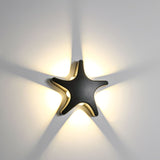 Aluminum Starfish LED Waterproof Outdoor Wall Sconce – Contemporary Patio Lighting