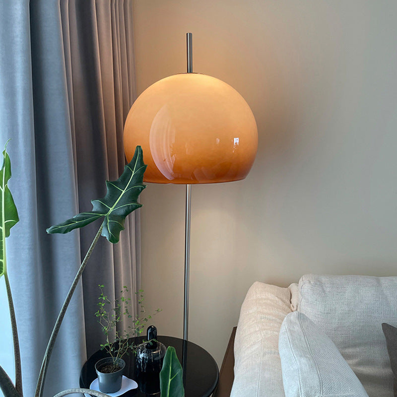 Contemporary Retro Mushroom Glass 2-Light Floor Lamp – Standing Lamp for Living Room