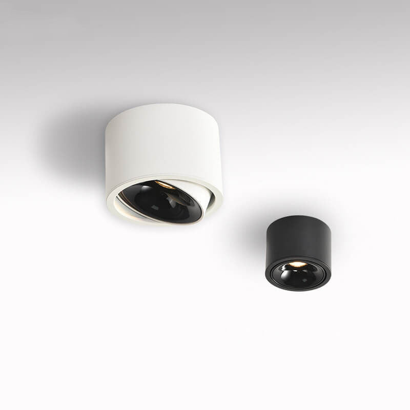 Sleek Modern Round LED Spotlight Flush Mount Ceiling Light, Adjustable