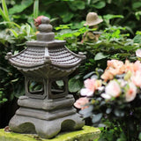 Japanese Zen Pagoda Solar LED Garden Light – Waterproof Stone Landscape Decor