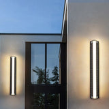 Sleek Solar-Powered Waterproof Acrylic Long-Strip LED Outdoor Wall Sconce Lamp