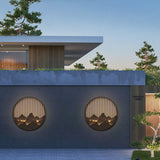 Modern Round Stainless Steel PC LED Waterproof Outdoor Wall Sconce Light