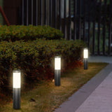 Modern Stainless Steel Cylindrical Solar LED Ground Light for Outdoor Lawn & Garden – Waterproof Landscape Light