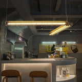Contemporary Industrial Long-Hardware Acrylic Island Pendant Chandelier with 1/2 Light for Dining Room