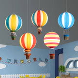 Scandinavian Modern 1-Light Hot Air Balloon Pendant Light, Iron & Acrylic