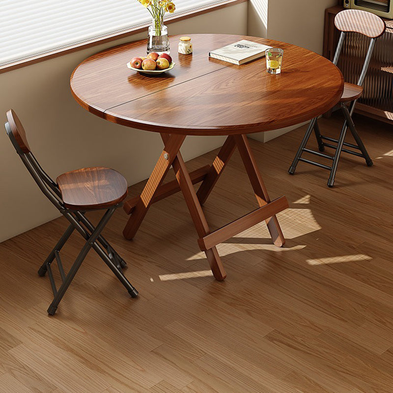 Sleek Contemporary Scandinavian Round Dining Table with MDF Top and Steel Base — Seats 4