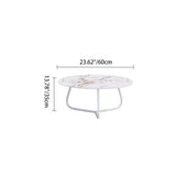 Contemporary Boho Waterproof Woven Rattan Rope Outdoor Coffee Table & Chair Set with Aluminum Alloy Slab – Round and Elliptical Patio Furniture