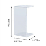 Sleek Modern Minimalist Rectangular Acrylic Side Table for Living Room