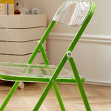 Modern Minimalist Rectangular PVC Iron Dining Chair Backrest Armless For Dining Room