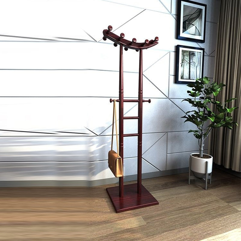 Modern Minimalist Boat-Shaped Solid Wood Hook Rack for Living Room