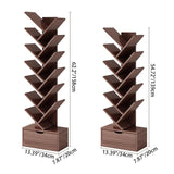 Modern Solid Wood Bookshelf – Eco-Friendly, Rectangular 6/8/10/12-Tier Storage for Home Office