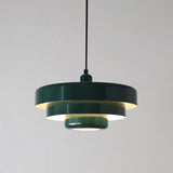 Chic Nordic Vintage Multi-Layered Round Metal Pendant Light, 1-Light