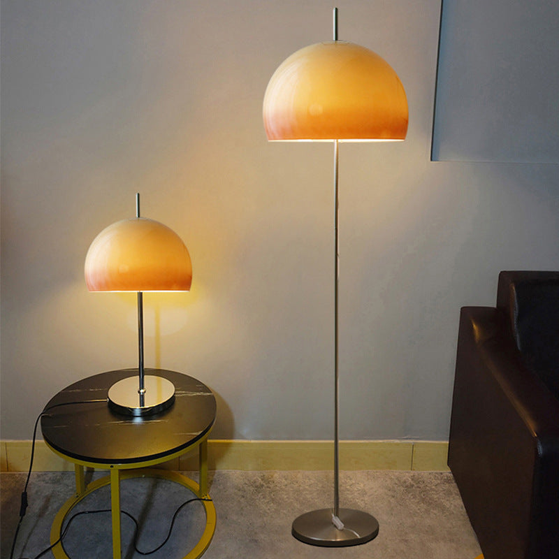 Contemporary Retro Mushroom Glass 2-Light Floor Lamp – Standing Lamp for Living Room