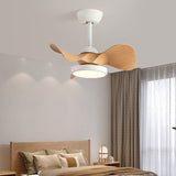 Chic Contemporary Retro Round Acrylic LED Ceiling Fan Light with Downrods for Bedroom