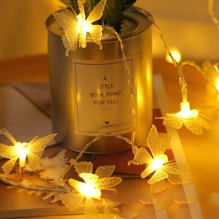 Chic Modern Butterfly LED String Lights for Outdoor Patio & Garden