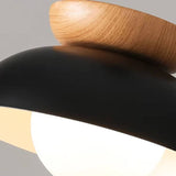 Sleek Modern Wrought Iron Log-Bowl-Shaped 1-Light Semi-Flush Mount Ceiling Light