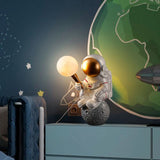 Creative Contemporary Cartoon Astronaut Wall Sconce - 1-Light Bedroom Lamp (Resin & ABS)