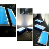 Sleek Modern Smart Blue Sky Aluminum LED Flush-Mount Ceiling Light