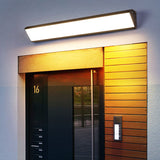 Modern Industrial Waterproof LED Wall Sconce with Rectangular Aluminum Frame and Acrylic Panel for Outdoor Patio