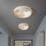 Nordic Moon Round LED Flush Mount Ceiling Light — Creative Minimalist Design with Soft Ambient Glow