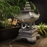 Japanese Zen Pagoda Solar LED Garden Light – Waterproof Stone Landscape Decor