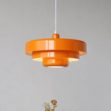 Chic Nordic Vintage Multi-Layered Round Metal Pendant Light, 1-Light