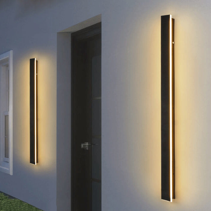 Retro Outdoor LED Wall Sconce Lamp - Waterproof Rectangular Strip Light