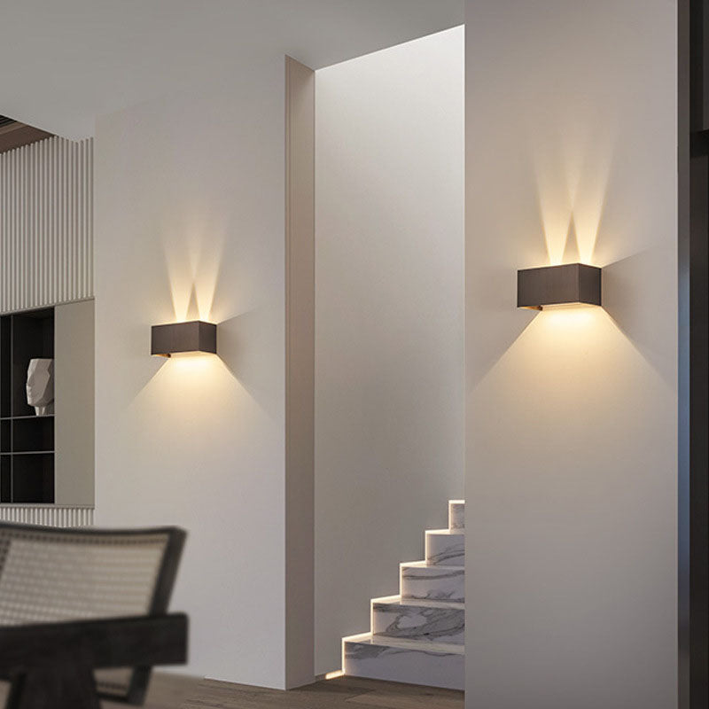 Nordic Minimalist Aluminum LED Reading Wall Sconce - Adjustable Square Beam Lamp