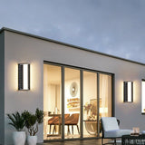 Sleek Solar-Powered Waterproof Acrylic Long-Strip LED Outdoor Wall Sconce Lamp