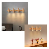 Modern Minimalist Wood Track Spotlight Wall Sconce - 1, 2, or 3 Light Heads