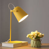 Nordic Macaron-Colored Iron Bucket Table Lamp with Creative 1-Light Design