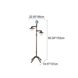 Industrial Steampunk Copper Water Pipe 2-Light Vintage Floor Lamp