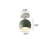 Nordic Macaron Dome 1-Light Semi-Flush Ceiling Light - Modern Minimalist Design