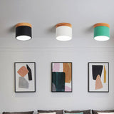 Chic Scandinavian Macaroon Solid Color LED Flush-Mount Ceiling Light