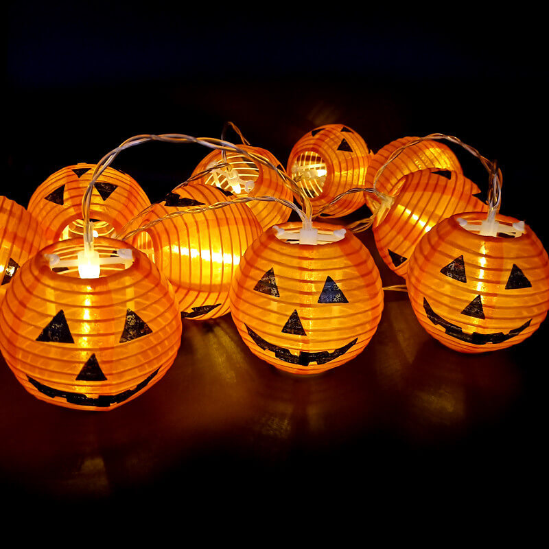 Halloween Pumpkin Lantern – Outdoor Waterproof LED Decorative String Lights for Spooky Ambience