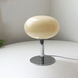 Elegant Nordic Vintage Cream Round Glass 1-Light Table Lamp