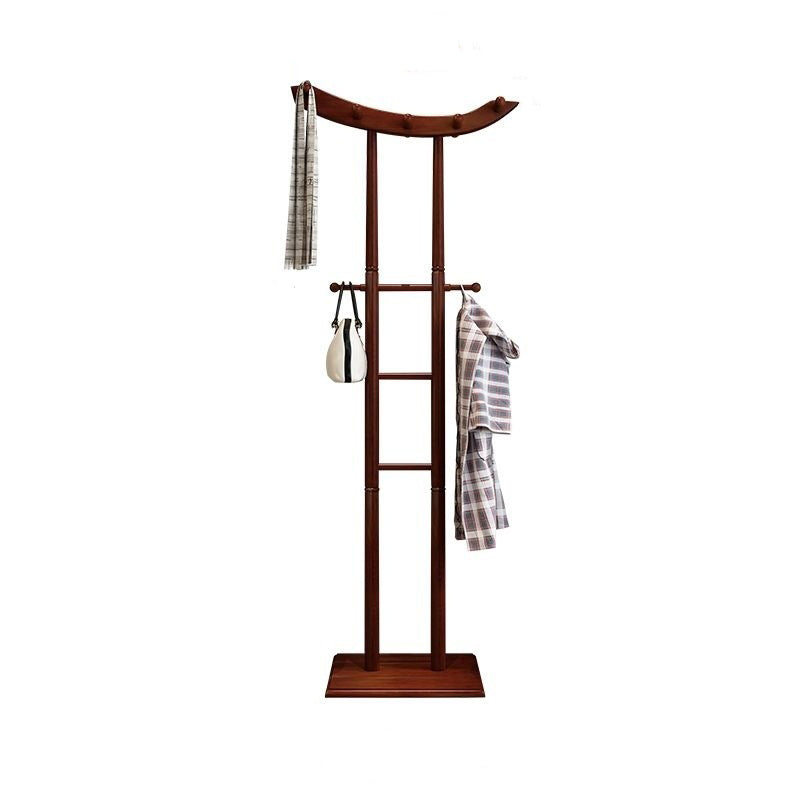 Modern Minimalist Boat-Shaped Solid Wood Hook Rack for Living Room