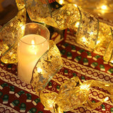 Christmas LED Copper Wire Ribbon Lights - Bow-Tie Style Flexible String Lights for Festive Decor, Props, and Holiday Cheer