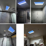 Sleek Modern Smart Blue Sky Aluminum LED Flush-Mount Ceiling Light